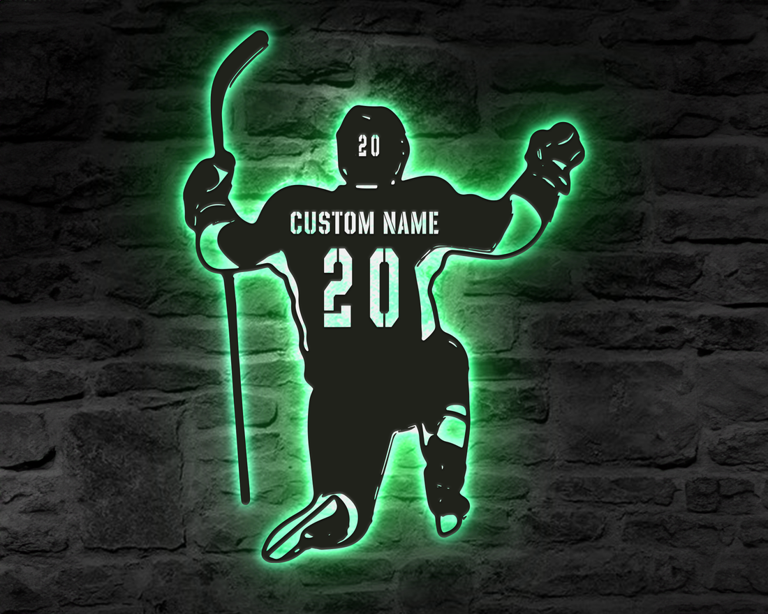 Enhance Your Space with Custom LED Metal Signs for Hockey Enthusiasts