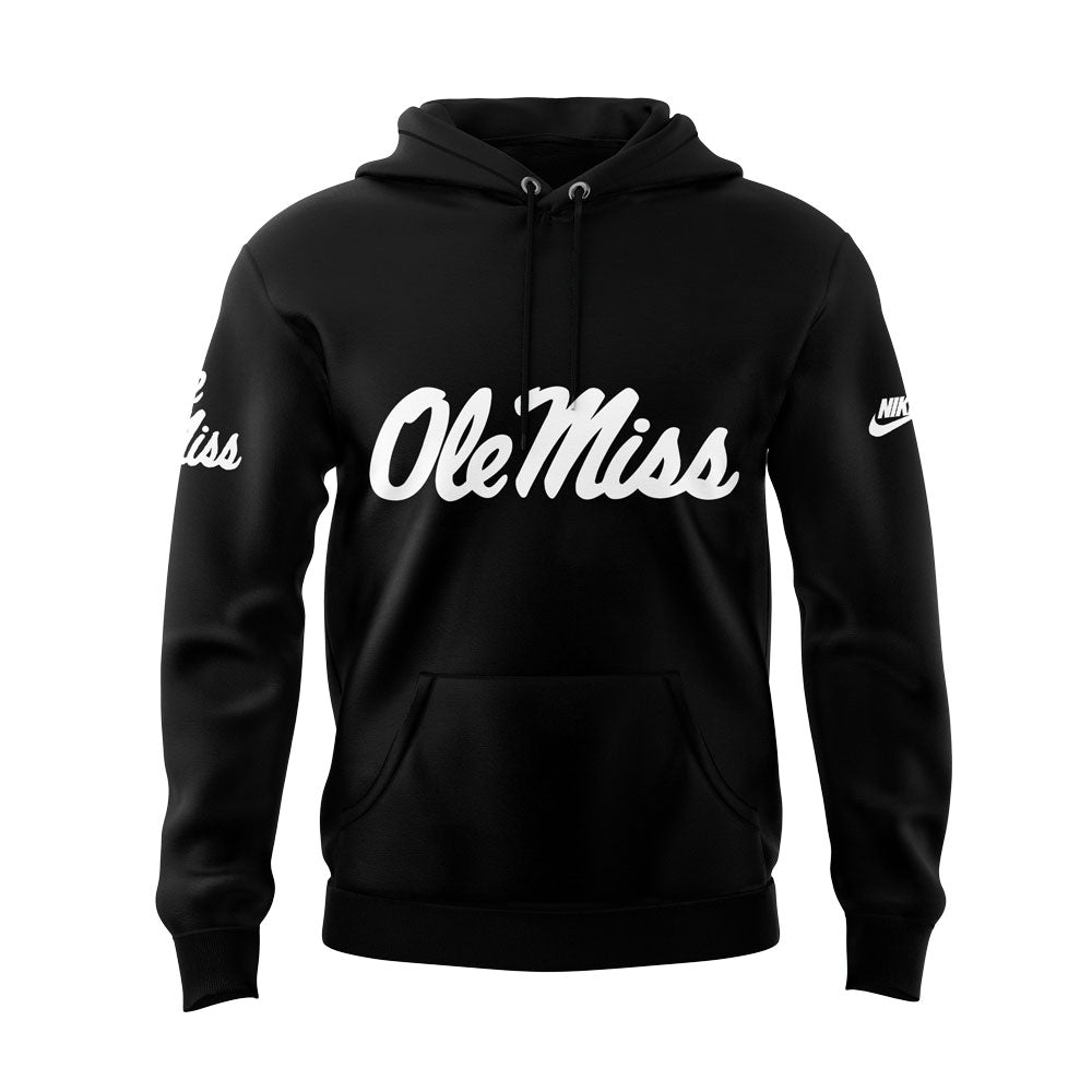 Ole Miss Football New Black Hoodie