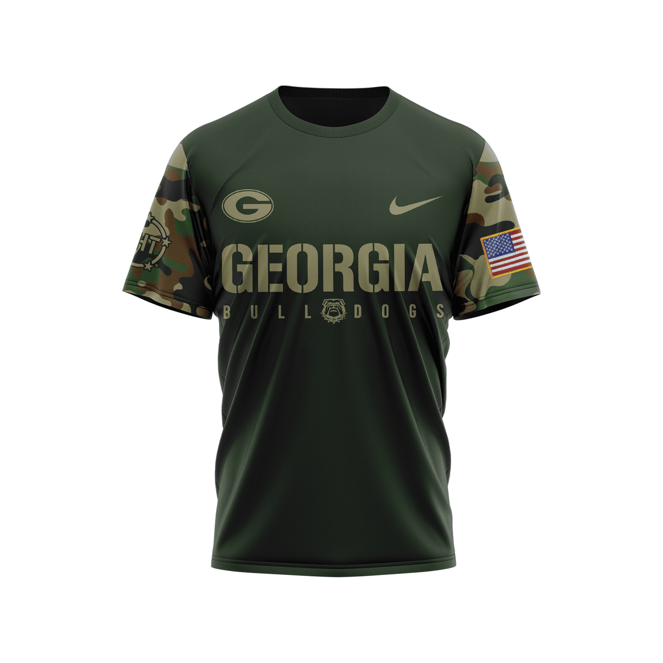 Georgia Bulldogs football Camo 2024 Salute to Service Tshirt