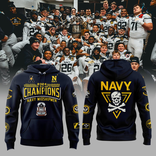 Special 2024 Commander-In-Chief’s Trophy Champions Navy Football Hoodie