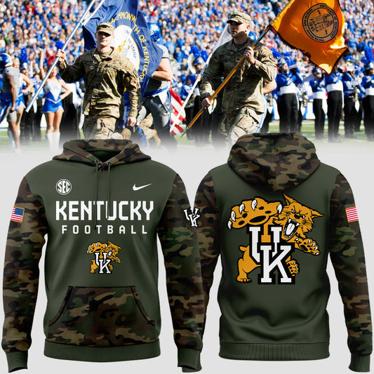 Special New Kentucky Wildcats Football 2024 Military Appreciation Hoodie