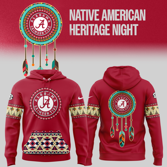 Alabama Crimson Tide football Native American Heritage Hoodie