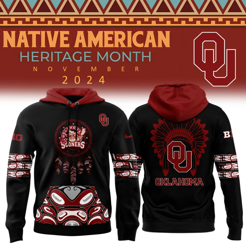 Oklahoma Sooners 2024 Native American Heritage Month Premium Limited Pullover Hoodie