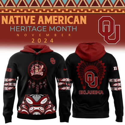 Oklahoma Sooners 2024 Native American Heritage Month Premium Limited Pullover Hoodie