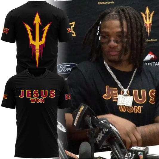 Limited Edition Arizona State Sun Devils JESUS WON TShirt 2024