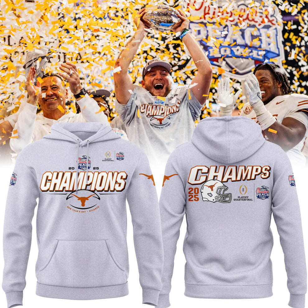 Chick fil A Peach Bowl Texas CHAMPIONS Limited Edition 2025 Hoodie