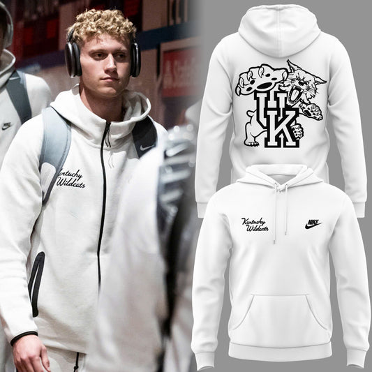 Special New Kentucky Black And White Basketball Zip Hoodie