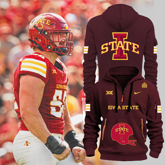 Iowa State Football 2024 Limited Edition New Half Zip Hoodie