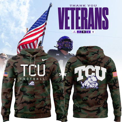 Limited Edition 2024 Military Appreciation TCU Football Hoodie