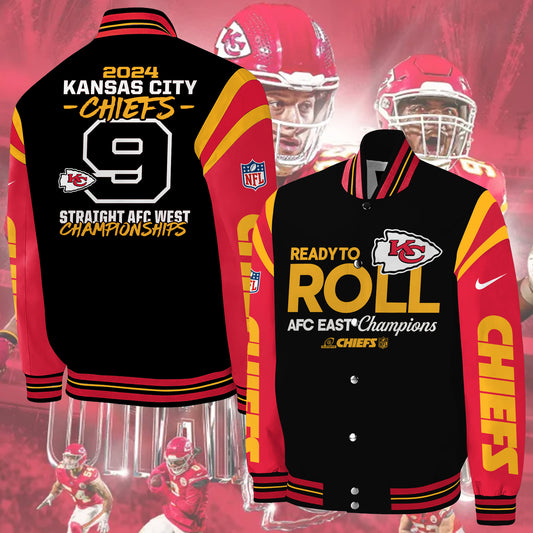 Kansas City Chiefs AFC West Champs for the ninth year in a row Bomber jacket