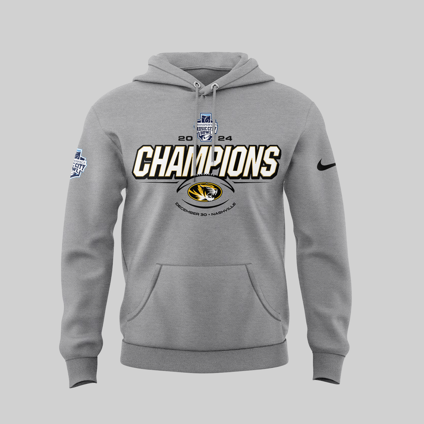 Mizzou Football ARE THE 2024 TRANSPERFECT MUSIC CITY BOWL CHAMPS Hoodie