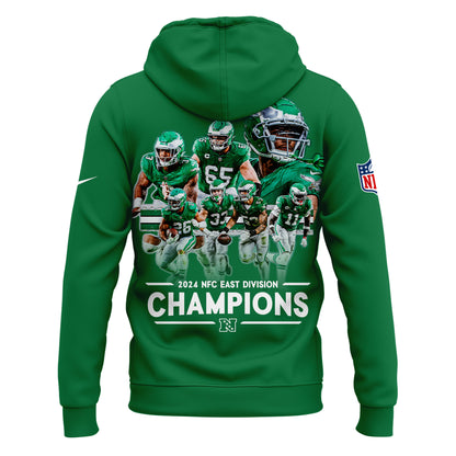 Limited Edition Philadelphia Eagles NFC EAST CHAMPIONS Gray Hoodie 2024