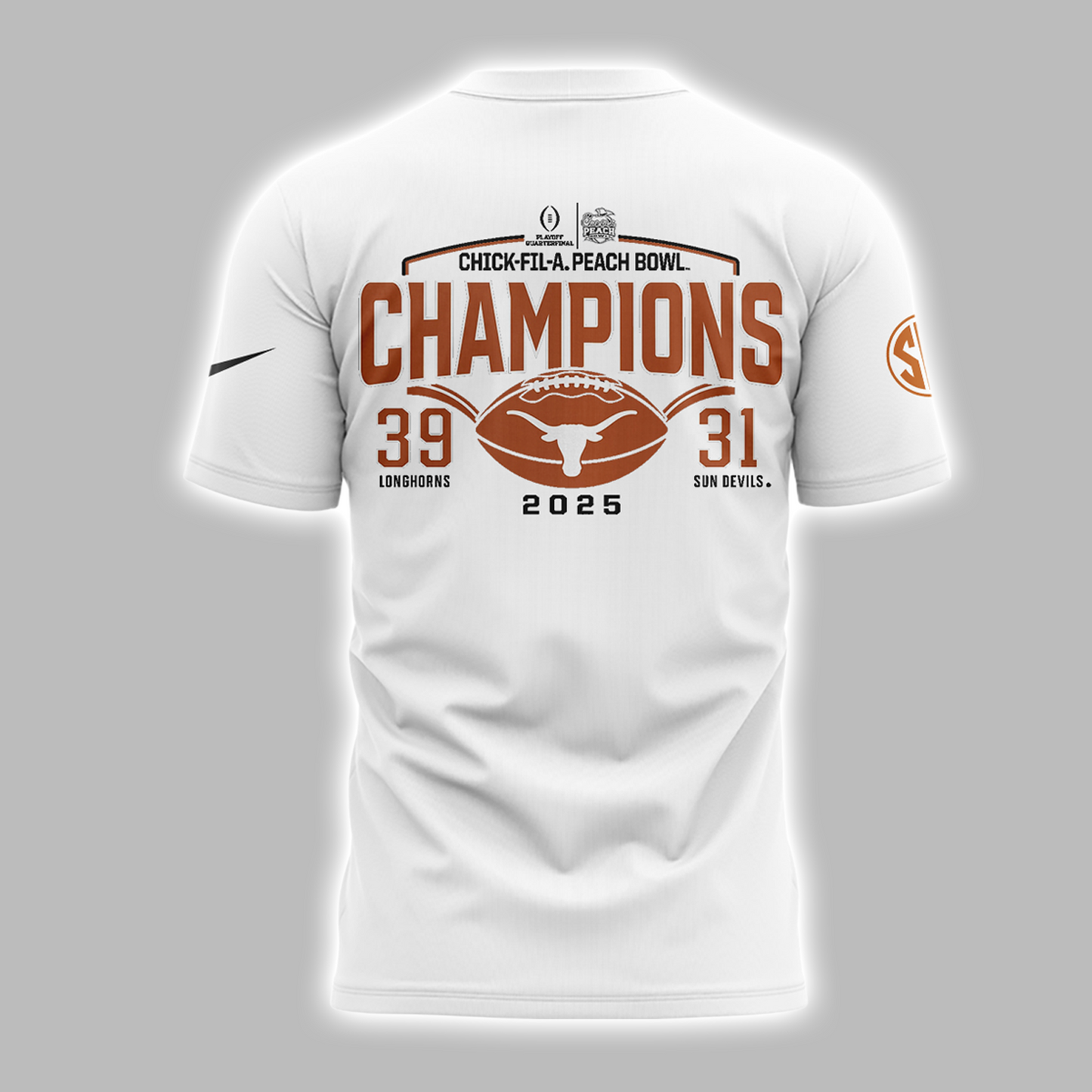 Limited Edition Texas Longhorns College Football Playoff 2025 Peach Bowl Champions TShirt