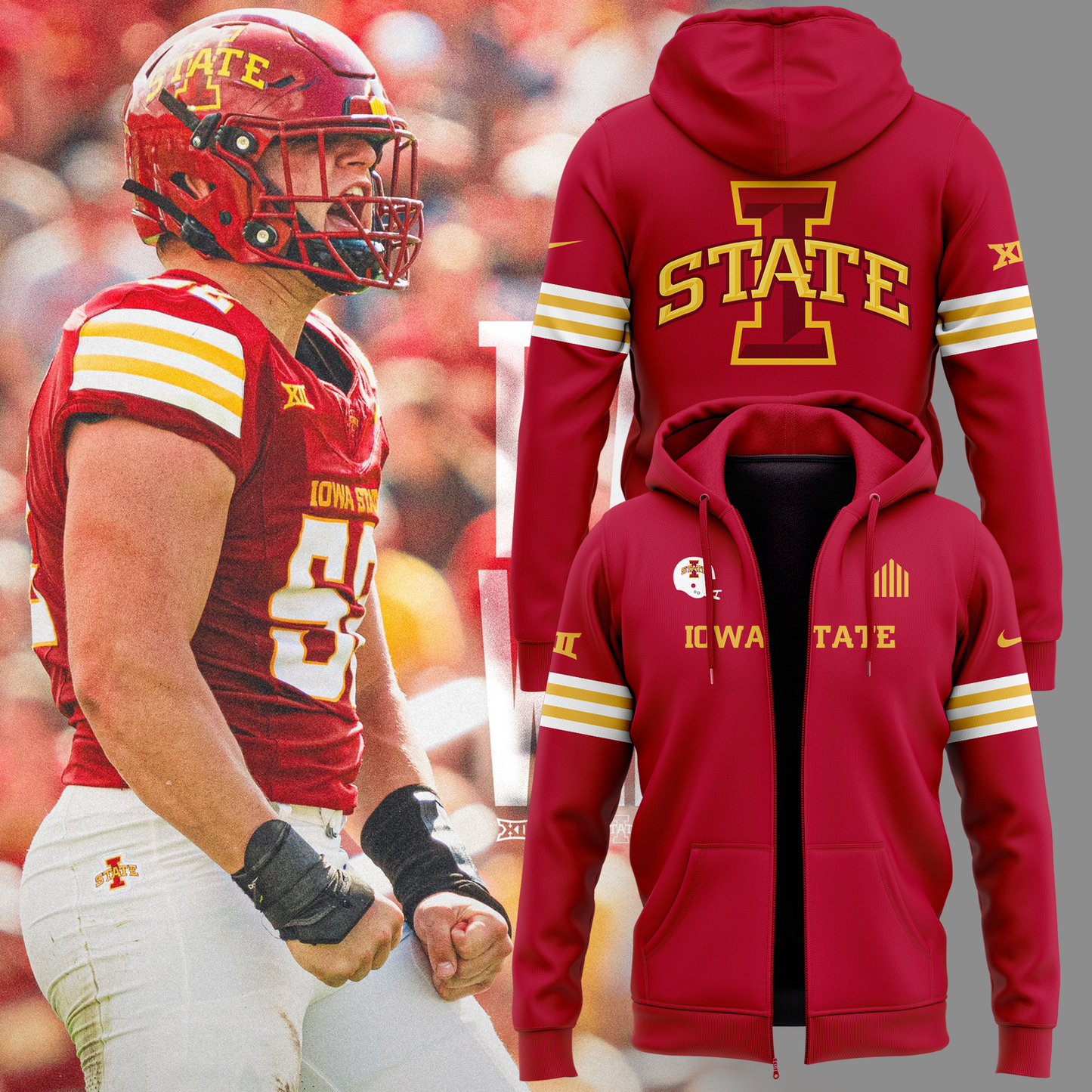 Iowa State Football 2024 Limited Edition Zip Hoodie