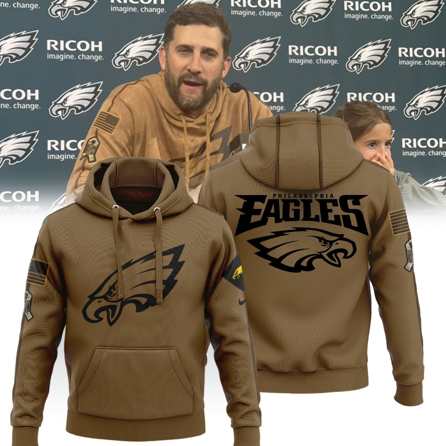 Philadelphia Eagles Salute To Service Hoodie, Salute to Service 2024