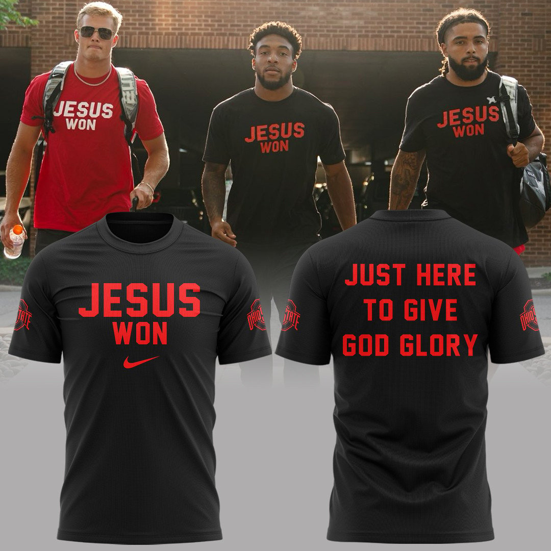 Limited Edition JESUS WON Black OHIO STATE T-Shirt 2024