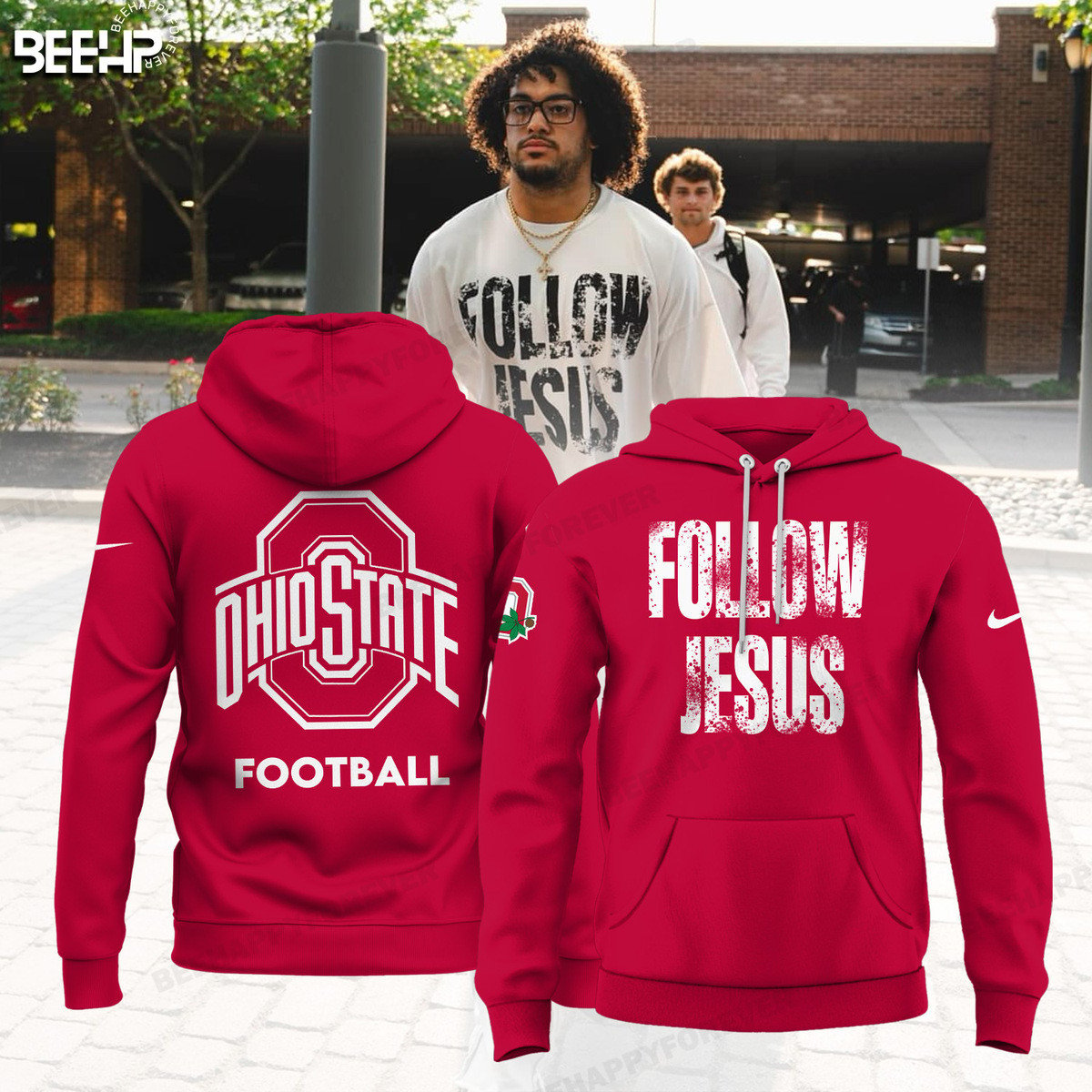 Limited Edition JESUS WON - OHIO STATE Football Red Hoodie 2024