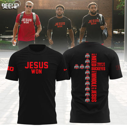 Limited Edition JESUS WON BLACK OHIO STATE T-Shirt 2024