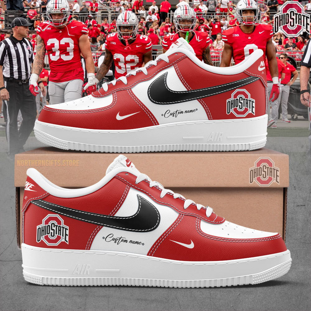 Ohio State Football Custom Name 2024 AF1 SNEAKER