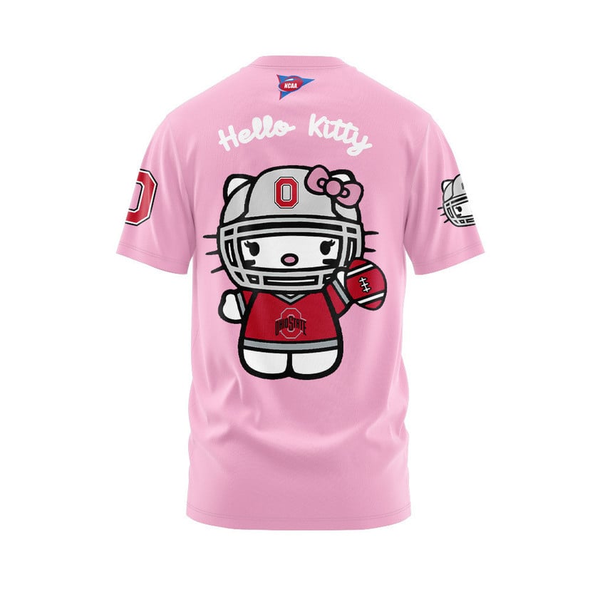 Limited Edition Ohio State Football x Hello Kitty Tshirt 2024