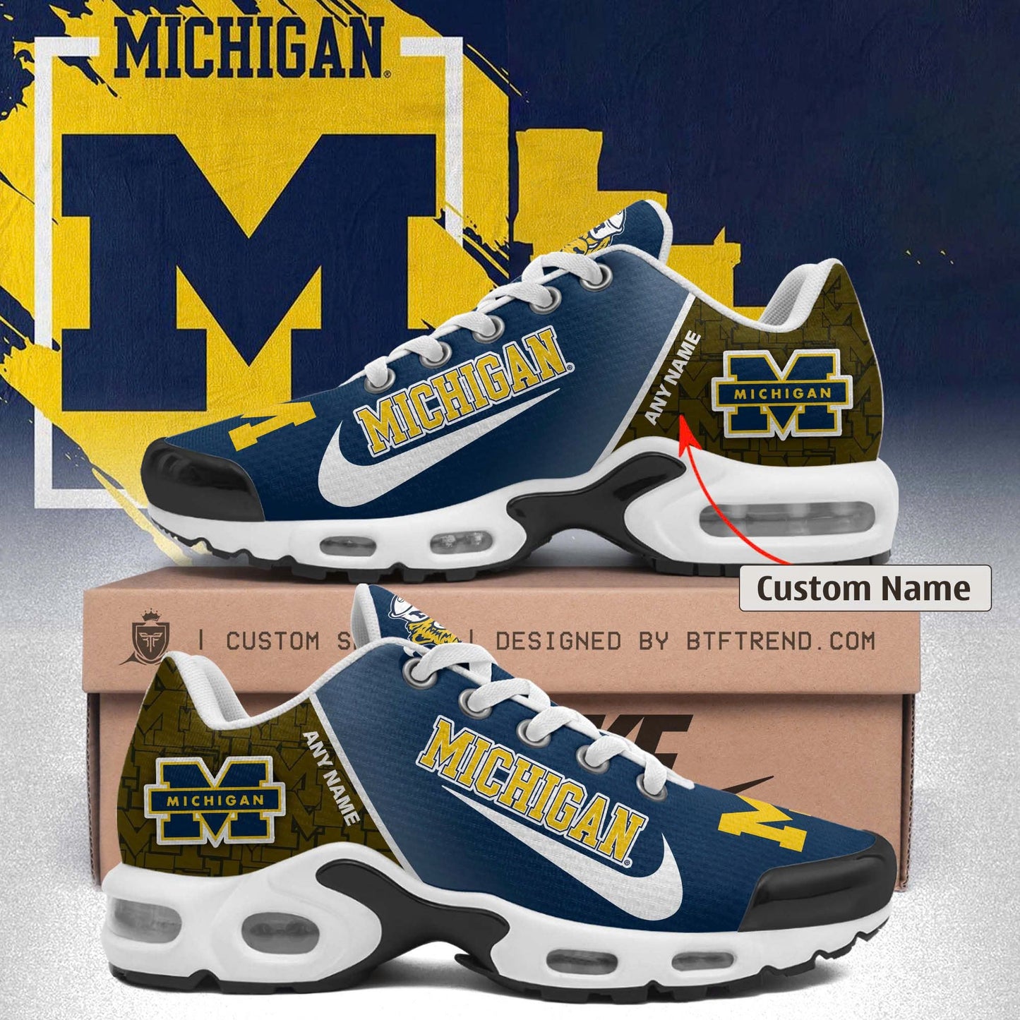 Limited Edition Michigan Wolverines 2024 New Shoes