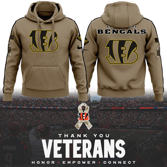 Limited Cincinnati Bengals Salute To Service Hoodie, Salute to Service 2024