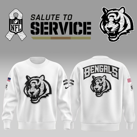 Limited Edition Cincinnati Bengals 2024 Salute to Service SWEATSHIRT, Salute to Service 2024