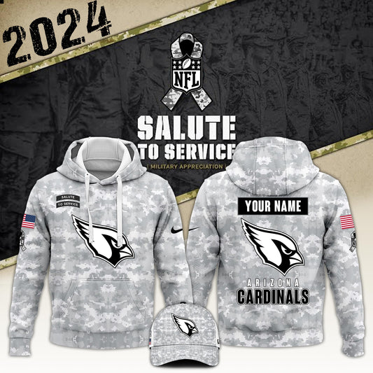 Arizona Cardinals Arctic Camo 2024 Salute to Service Club Hoodie 2024 Limited Edition, Salute to Service 2024