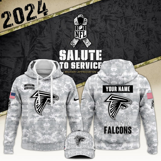 Atlanta Falcons Arctic Camo 2024 Salute to Service Club Hoodie 2024 Limited Edition, Salute to Service 2024