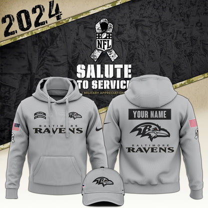 Baltimore Ravens Arctic Camo 2024 Salute to Service Club Hoodie 2024 Limited Edition, Salute to Service 2024