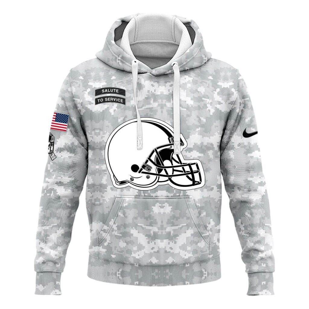 Cleveland Browns Arctic Camo 2024 Salute to Service Club Hoodie 2024 Limited Edition, Salute to Service 2024