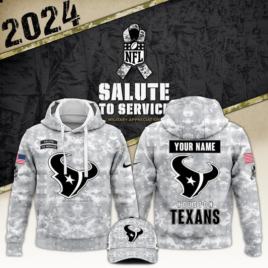 Houston Texans Arctic Camo 2024 Salute to Service Club Hoodie 2024 Limited Edition, Salute to Service 2024