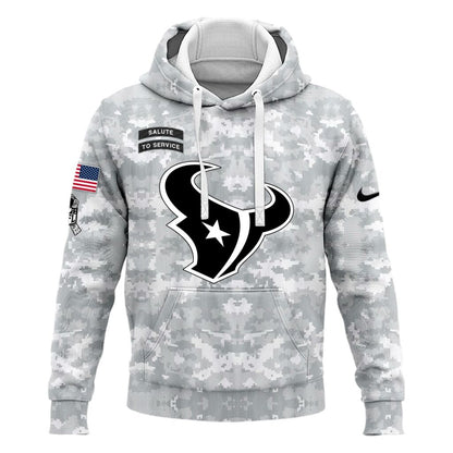 Houston Texans Arctic Camo 2024 Salute to Service Club Hoodie 2024 Limited Edition, Salute to Service 2024