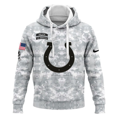 Indianapolis Colts Arctic Camo 2024 Salute to Service Club Hoodie 2024 Limited Edition, Salute to Service 2024