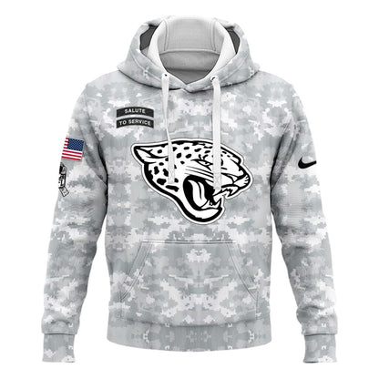 Jacksonville Jaguars Arctic Camo 2024 Salute to Service Club Hoodie 2024 Limited Edition, Salute to Service 2024