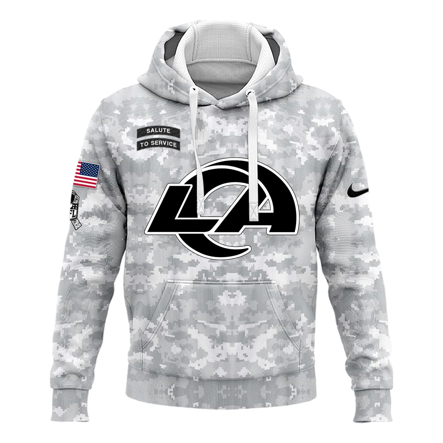 Los Angeles Rams Arctic Camo 2024 Salute to Service Club Hoodie 2024 Limited Edition, Salute to Service 2024