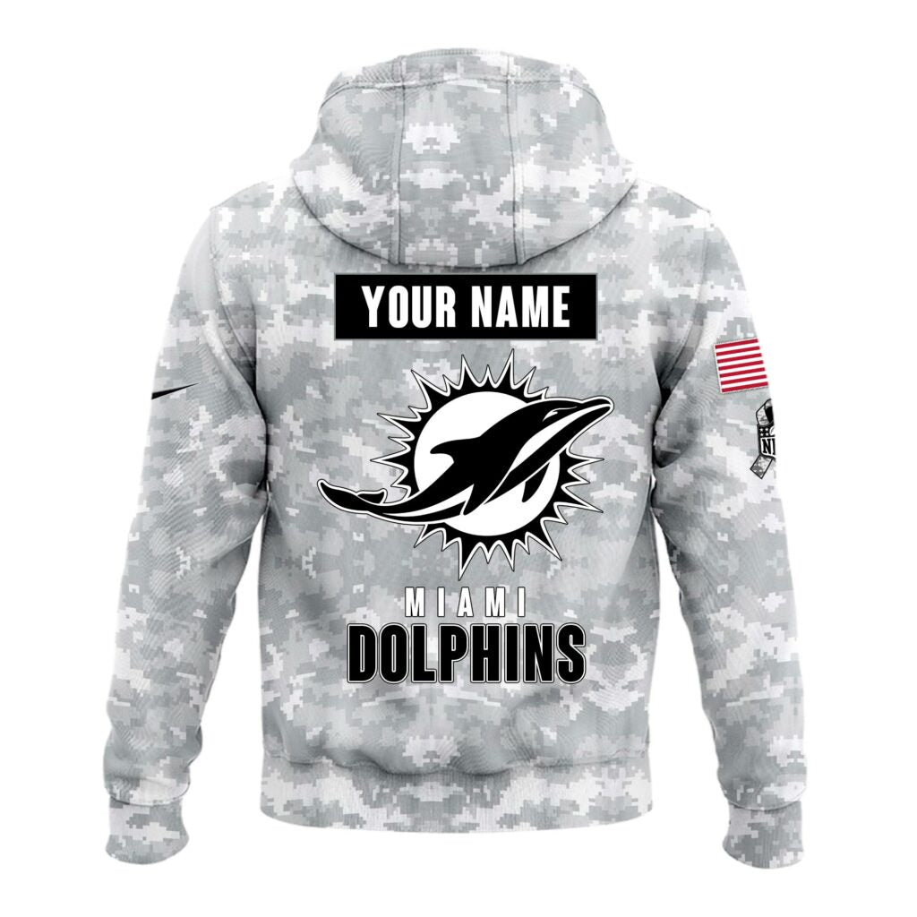 Miami Dolphins Arctic Camo 2024 Salute to Service Club Hoodie 2024 Limited Edition, Salute to Service 2024