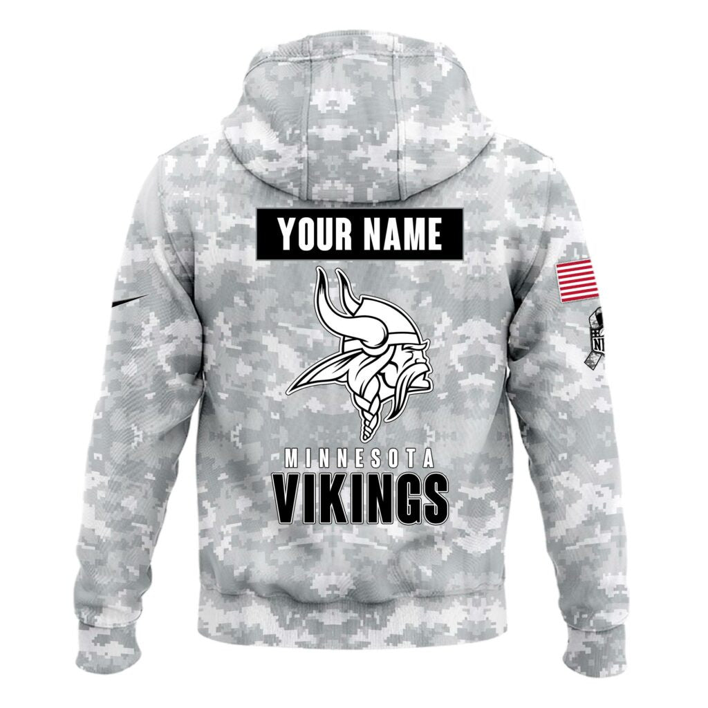 Minnesota Vikings Arctic Camo 2024 Salute to Service Club Hoodie 2024 Limited Edition, Salute to Service 2024