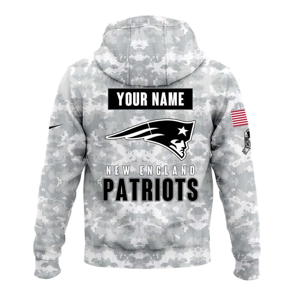 New England Patriots Arctic Camo 2024 Salute to Service Club Hoodie 2024 Limited Edition, Salute to Service 2024