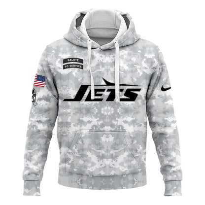 New York Jets Arctic Camo 2024 Salute to Service Club Hoodie 2024 Limited Edition, Salute to Service 2024