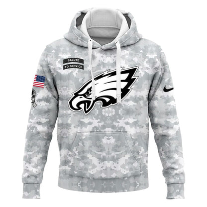 Philadelphia Eagles Arctic Camo 2024 Salute to Service Club Hoodie 2024 Limited Edition, Salute to Service 2024