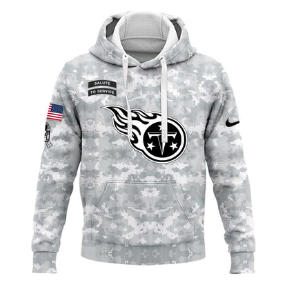 Tennessee Titans Arctic Camo 2024 Salute to Service Club Hoodie 2024 Limited Edition, Salute to Service 2024