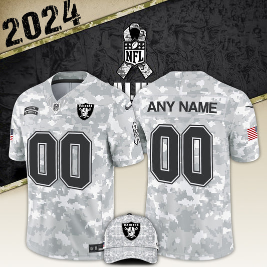 Las Vegas Raiders Arctic Camo 2024 Salute to Service Club Flash Sale! Jersey Limited Editions, Salute to Service 2024