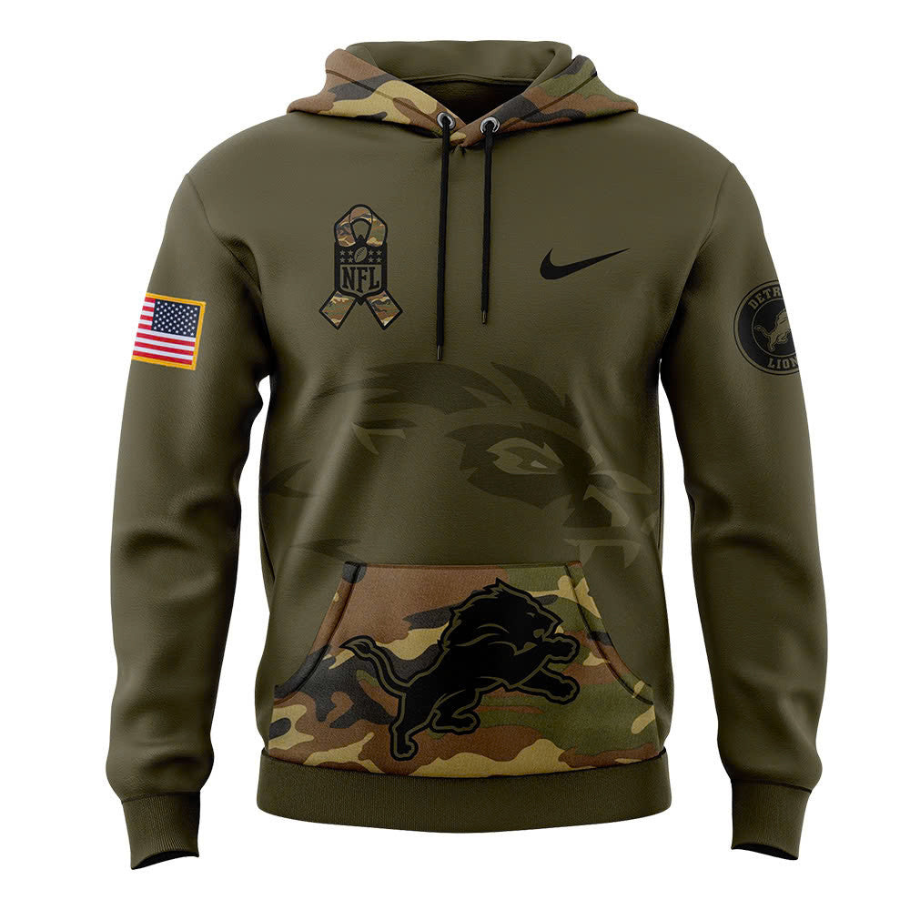 Detroit Lions 2024 Salute to Service Club Fleece Edition Hoodie, Salute to Service 2024