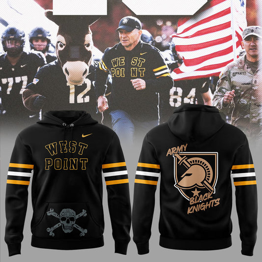 Coach Jeff Monken 750 winning Limited Edition Hoodie Army Black Knights 2024