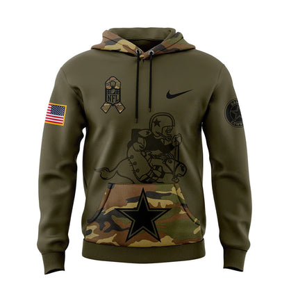 Men Dallas Cowboys Camo 2024 Salute to Service Club Fleece Pullover Hoodie, Salute to Service 2024