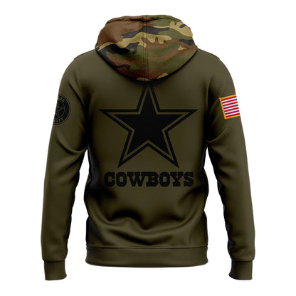 Men Dallas Cowboys Camo 2024 Salute to Service Club Fleece Pullover Hoodie, Salute to Service 2024