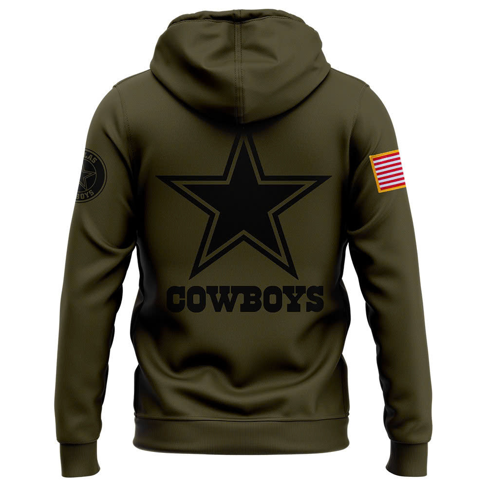 Men Dallas Cowboys Camo 2024 Salute to Service Club Fleece Pullover Hoodie, Salute to Service 2024