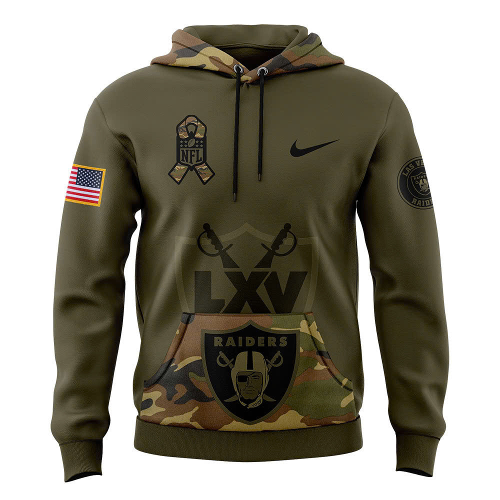 Las Vegas Raiders Camo 2024 Salute to Service Club Fleece Pullover Hoodie, Salute to Service 2024