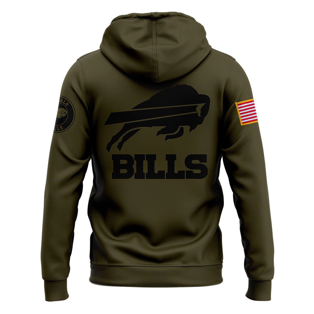 Men Buffalo Bills Camo 2024 Salute to Service Club Fleece Pullover Hoodie, Salute to Service 2024